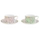 Набір із 2 чашок, 240 мл із блюдцями з порцеляни MEADOW FLOWERS POZZI MILANO M006R0132MFLO