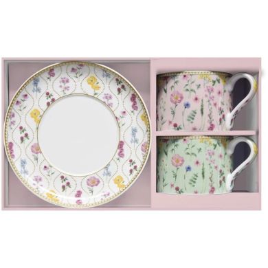 Набір із 2 чашок, 240 мл із блюдцями з порцеляни MEADOW FLOWERS POZZI MILANO M006R0132MFLO