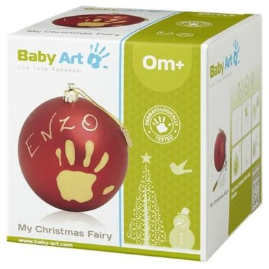 Новорічна кулька для відбитків Червона Baby Art 34120153