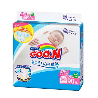 Подгузники японские Goo.N SS для новорожденных до 5 кг унисекс 90 шт 853620 4902011856200, 90