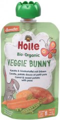 Пюре Holle органическое «Veggie Bunny» с морковью, сладким картофелем и горошком с 6 месяцев 100 г, 45303 7640161877061