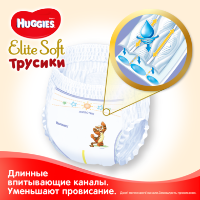 Трусики-підгузки Huggies Elite Soft Pants Mega 6 XL 32 шт 9401489 5029053548364, 32