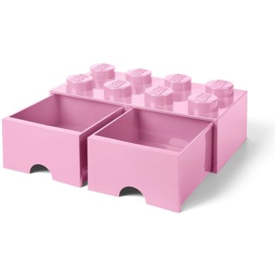 Восьмиточковий рожевий контейнер з висувними ящиками для зберігання Х8 Lego 40061738