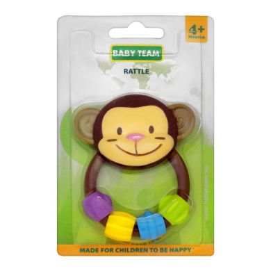 Игрушка-погремушка Baby Team «Любимые звери» в ассортименте 8403, Разноцветный