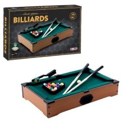 Настольный бильярд OLIVO FD104356, деревянный, 52.5&times;32.5&times;10 см, 2 кия, шары, щетка, в коробке