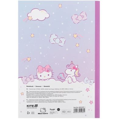 Блокнот м'яка обкладинка А5, 40 аркушів, клітинка, Hello Kitty-1 HK24-091-1