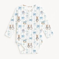 Боди Передняя застежка с длинным рукавом для новорожденных My Little Pie Lulu Blue 9/12 месяцев (74-80) BLS005