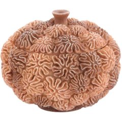 Декоративная ваза с крышкой &Oslash;20&times;15,5 см, CORAL, персиково-коричневая Light&Living 5741382