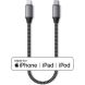 Кабель Satechi USB-C to Lightning Space Gray (25 cm) ST-TCL10M