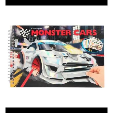 Карманная книжка-раскраска Monster Cars 410631