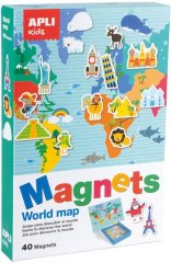 Комплект магнітів ApliKids Мапа світу 000016494, Різнокольоровий