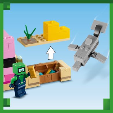 Конструктор LEGO Minecraft Дом-Аксолотль 242 деталей 21247