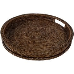 Круглый плетеный поднос BOTANIO 40&Oslash;, коричневый La Porcellana Bianca U10227134A87
