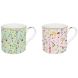 Набір із 2 чашок, 300 мл із тонкого фарфору MEADOW FLOWERS POZZI MILANO M006R0178MFLO