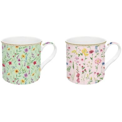 Набір із 2 чашок, 300 мл із тонкого фарфору MEADOW FLOWERS POZZI MILANO M006R0178MFLO