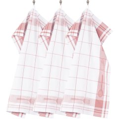 Набор кухонных полотенец PHARAO, 50x70см, (3шт), розовый Tiseco 9583PиндияK-SET3