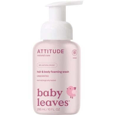 Піна для душу дитячий 2-в-1 без аромату 295мл Super leaves, Attitude 626232466355