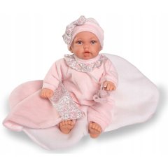 Пупс Petit Розовый цветочек, 27 см, Antonio Juan 12443