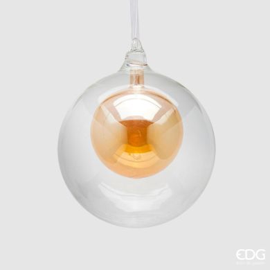 Стеклянный шар EDG двойной, желтый D12 683308,01