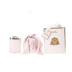 Свічка рожева аромат троянди+шарф і кришка з рожевою трояндою Cote noire HCG04