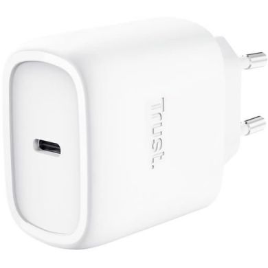Зарядний пристрій мережевий Trust Maxo 45Вт, GaN, USB-C PD/PPS, білий 25522_TRUST