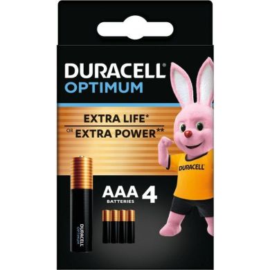 Батарейки алкалиновые Duracell Optimum AAA 1х4 шт 5015596