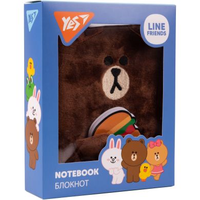 Блокнот пухнастий YES Line Friends Brown 151745