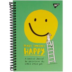 Блокнот YES А5/64 7БЦ спираль Smile, точки 152018