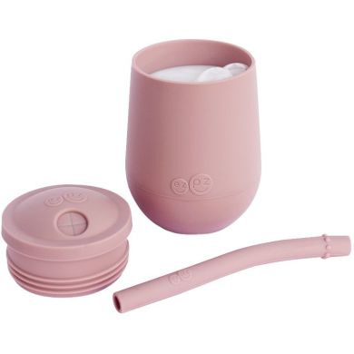 Чашка у наборі з кришкою та соломинкою EZPZ рожева MINI CUP (SET) BLUSH, Рожевий