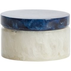 Декоративная коробка с крышкой &Oslash;15x9,5 см KELIMUTU белый + синий Light&Living 5718173