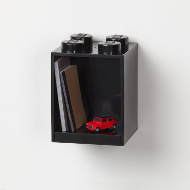 Декоративная полка для хранения книг Х4- черная Lego 41141733