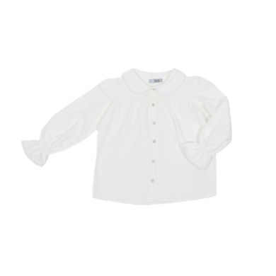 Детская Блуза Dr. Kid с кружевом белая 3A DK405/OI20