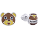 Детские сережки UMa&Umi Медвежонок с медом 8х9,5 210569900633