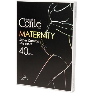Эластичные шелковистые колготки для будущих мам Maternity 40 р 4 бежевые CE MATERNITY