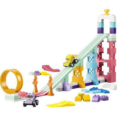 Конструктор 3 в 1 Интересные горки и трамплины с автомобилями Lego DUPLO Town 10478