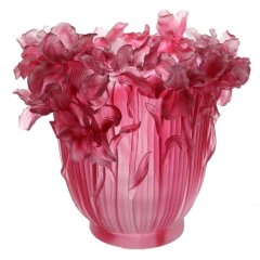 Хрустальная ваза Iris, красная, h26 см CRISTAL DE PARIS 4070/R, 26