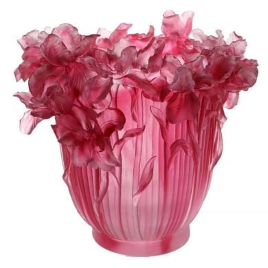 Хрустальная ваза Iris, красная, h26 см CRISTAL DE PARIS 4070/R, 26
