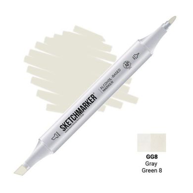 Маркер Sketchmarker 2 пера: тонке і долото Gray Green 8SM-GG08