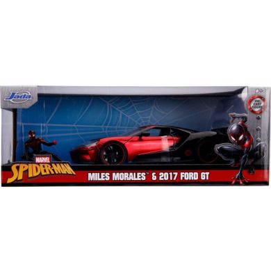 Машина металева Jada Марвел Людина-павук Форд GT 2017 + фігурка Майлза Моралеса 1:24 253215008
