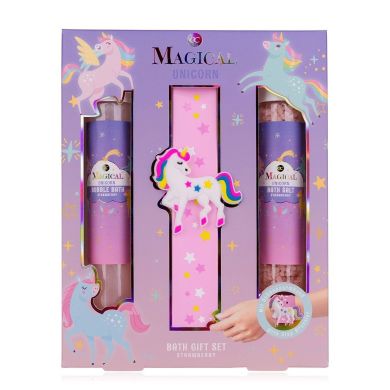 Набір для ванни MAGICAL UNICORN&MERMAID подар.кор.: піна для в 60 мл, сіль для ванни 80 г, браслет, 2 аром ACCENTRA 6059637