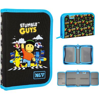 Пенал жесткий Yes одинарный с двумя клапанами HP-04 Stumble Guys 533747