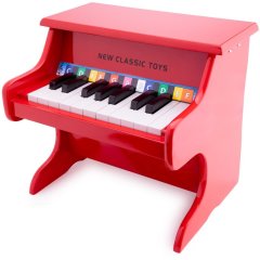 Піаніно дерев'яне червоне, 18 клавіш New Classic Toys 10155