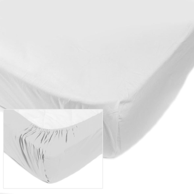 Простынь на резинке SoundSleep Dyed White ранфорс размер 180х200 см 93121064