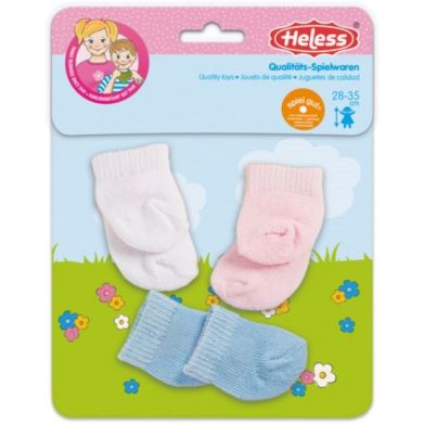 Носки для куклы, 3 пары, на игрушку высотой 28-35 см Heless 773