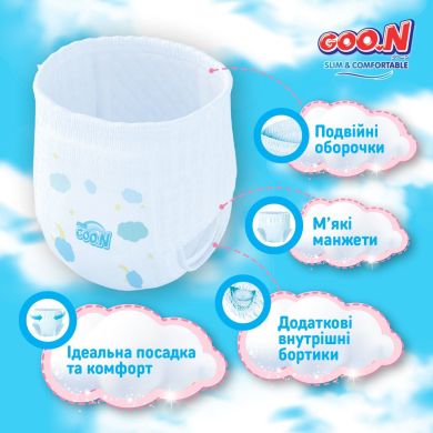 Трусики-підгузки GOO.N Slim & Comfortable для дітей 18-30 кг (розмір 7(XXXL), унісекс, 26 шт) 21001095, XXL