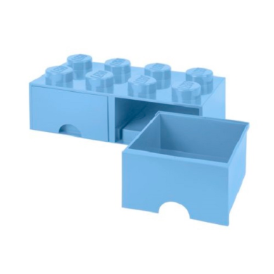 Бокс для зберігання LEGO Storage Brick Drawer 8, з ящиками, блакитний 40061736