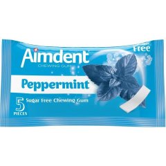 Жувальна гумка Aimdent Peppermint 5 пластинок без цукру 8681259504338