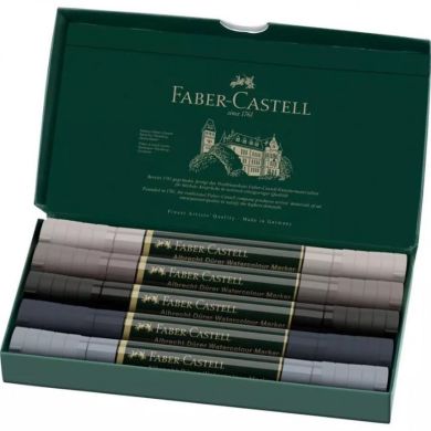 Акварельні маркери Faber-Castell Albrecht Dürer Grey Tones 5 відтінків сірого 31349