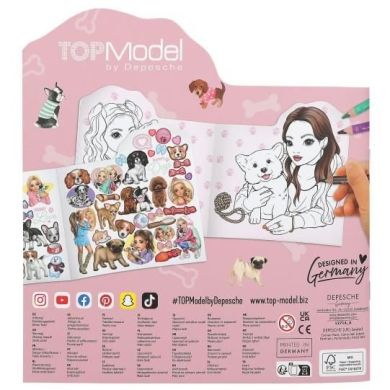 Альбом для раскрашивания с наклейками TOPModel KITTY and DOGGY 0412714