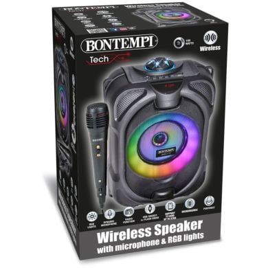 Беспроводная колонка с микрофоном и RGB-подсветкой BONTEMPI 491020